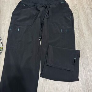 Black scrub pants women